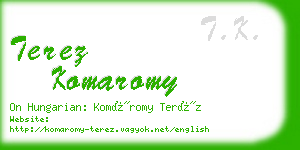 terez komaromy business card